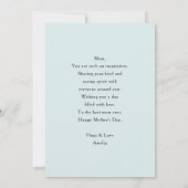 Whimsical Butterflies in a Jar Mother's Day シーズンカード (裏面)