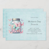 Whimsical Butterflies in a Jar Mother's Day 招待状 (正面/裏面)