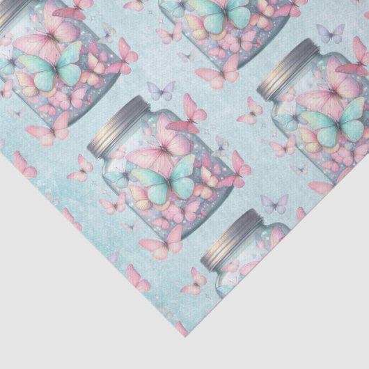 Whimsical Butterflies in a Jar Pattern 薄葉紙 (詳細)