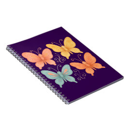Whimsical Butterflies Spiral Photo Notebook ノートブック
