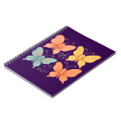 Whimsical Butterflies Spiral Photo Notebook ノートブック (左側)