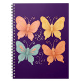 Whimsical Butterflies Spiral Photo Notebook ノートブック (正面)
