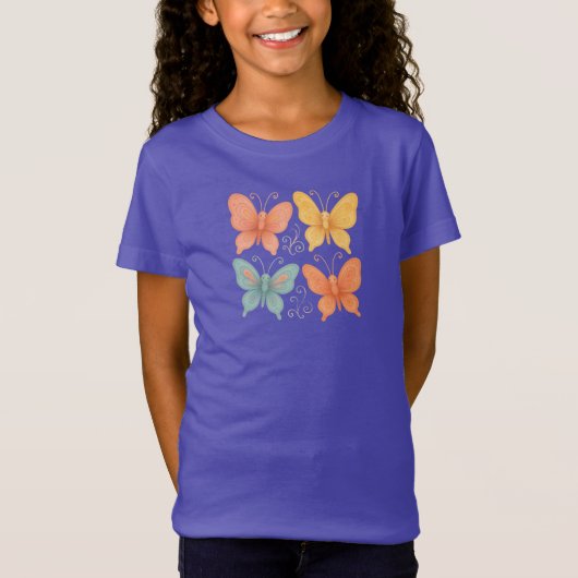 Whimsical Butterflies T-Shirt Tシャツ (正面)