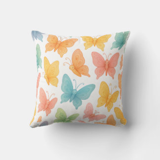 "Whimsical Butterflies" Throw Pillow クッション