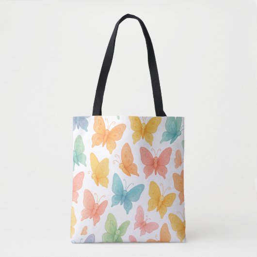 "Whimsical Butterflies" Tote トートバッグ (正面)