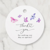  whimsical butterfly ブライダルシャワープレゼントタグ フェイバータグ (正面)
