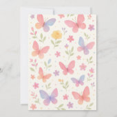 Whimsical Butterfly 1st Birthday Party 招待状 (裏面)