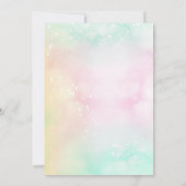 Whimsical Butterfly Baby Girl 1st Birthday Invite 招待状 (裏面)