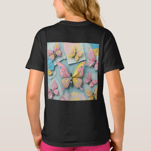 ✨ Whimsical Butterfly Dreams – Cartoon-Style Tee Tシャツ (裏面)
