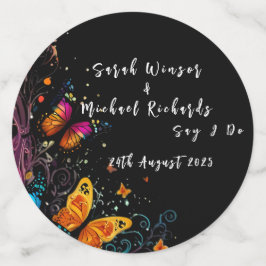  whimsical butterfly garden wedding invitation コンフェッティ