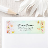  Whimsical Butterfly Girl 1st Birthday   ラベル (インサイチュ)