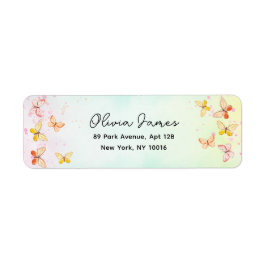  Whimsical Butterfly Girl 1st Birthday   ラベル