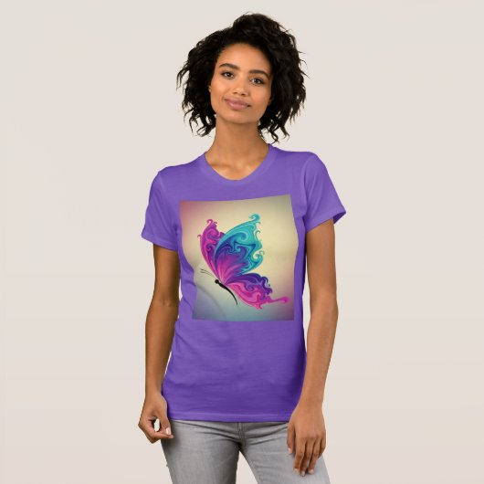 Whimsical Butterfly in Motion Tシャツ (正面フル)