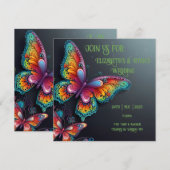  whimsical butterfly romance wedding invitation セーブザデート (正面/裏面)