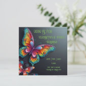  whimsical butterfly romance wedding invitation セーブザデート (スタンド正面)