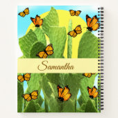Whimsical Cactus And Butterflies ノートブック (裏面)