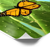 Whimsical Cactus And Butterflies ポスター (コーナー)