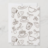 Whimsical Cafe Bebe Brown Baby Shower  招待状 (裏面)