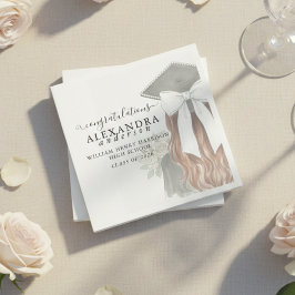 Whimsical Calligraphy Graduation Bow スタンダードカクテルナプキン