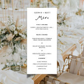 Whimsical Calligraphy Minimalist Wedding Menu メニュー