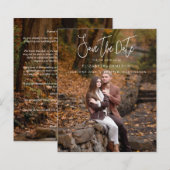 Whimsical Calligraphy Wedding Photo Engagement (正面/裏面)