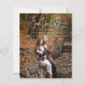 Whimsical Calligraphy Wedding Photo Engagement (正面)