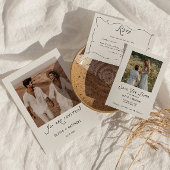 Whimsical Calligraphy Wedding RSVP Card