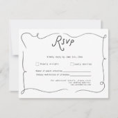 Whimsical Calligraphy Wedding RSVP Card (正面)