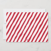  Whimsical Candy Cane Stripe Holiday Photo Card シーズンカード (裏面)