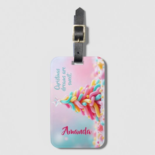 Whimsical Candy Tree ラゲッジタグ (正面縦)