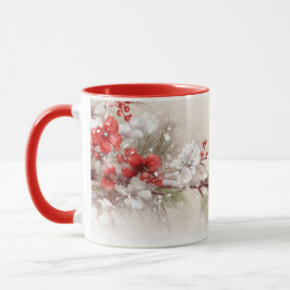 Whimsical Cardinal Christmas Mug マグカップ