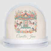 Whimsical Carousel Girls First Birthday Gift (正面)