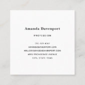 Whimsical Carousel Horse Image スクエア名刺 (裏面)