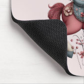 Whimsical Carousel Horse Image マウスパッド (コーナー)