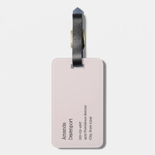 Whimsical Carousel Horse Image ラゲッジタグ (裏面縦)