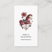 Whimsical Carousel Horse Image 名刺 (正面)
