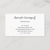 Whimsical Carousel Horse Image 名刺 (裏面)