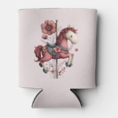 Whimsical Carousel Horse Image 缶クーラー (正面)