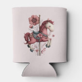 Whimsical Carousel Horse Image 缶クーラー (裏面)