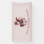 Whimsical Carousel Horse Image Birthday 横断幕 (縦)