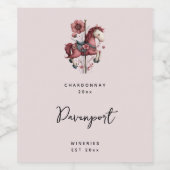 Whimsical Carousel Horse Image Wine Making ワインラベル (シングルラベル)