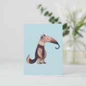 Whimsical Cartoon Anteater Art ポストカード (スタンド正面)