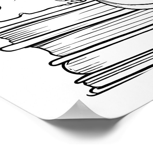 Whimsical Cartoon Art: Mirthful Mouse Character ポスター (角)