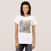 🦋 Whimsical Cartoon Butterfly T-Shirt – Cute Natu Tシャツ (正面フル)