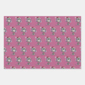 whimsical cartoon Christmas Cats ラッピングペーパーシート (正面3)