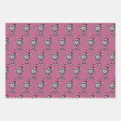 whimsical cartoon Christmas Cats ラッピングペーパーシート (正面)