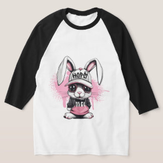 Whimsical Cartoon Hip Hop Bunny Tシャツ