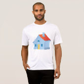 Whimsical Cartoon House Colorful Playful Home Tシャツ (正面フル)