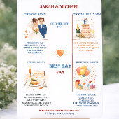 Whimsical Cartoon Icons Wedding Timeline Program プログラム