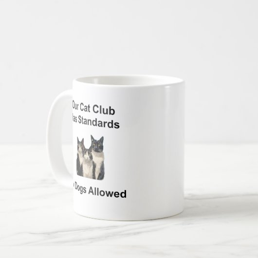 Whimsical Cat コーヒーマグカップ (正面左)